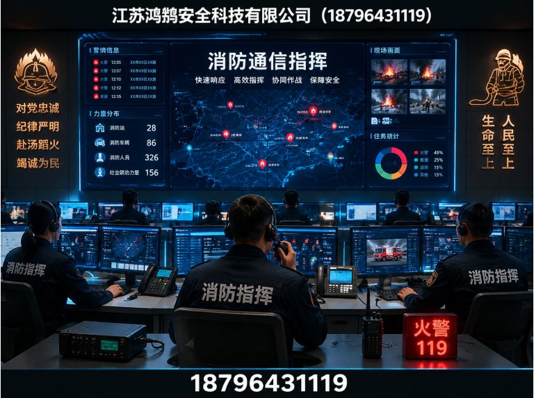 廊坊消防通信指挥展示图